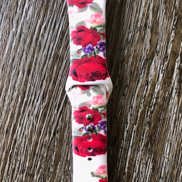 Floral Silicone Apple Smart Watch Bands - Picture 5 of 7